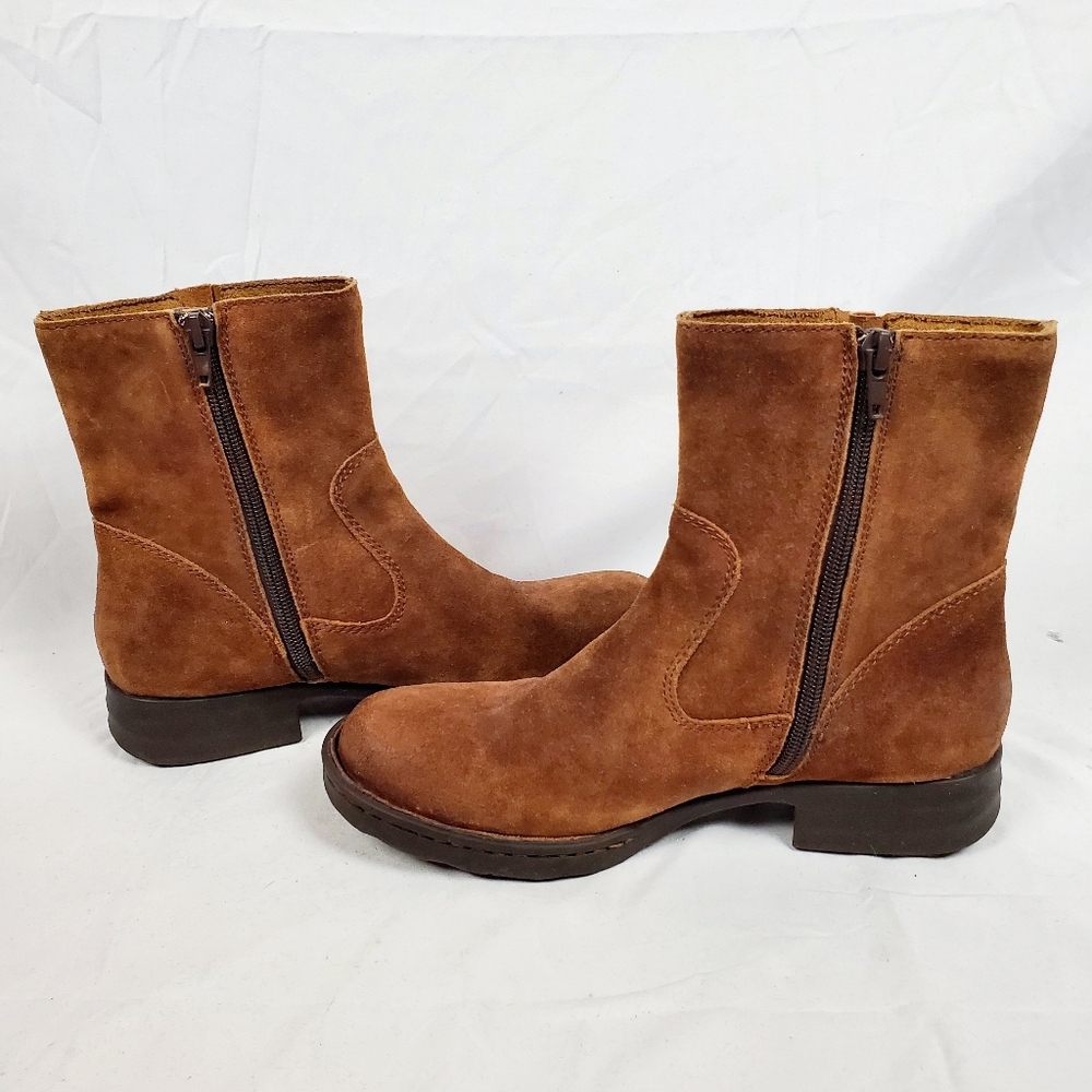 Born Eila Brown Suede Boot Buckle Detail - Picture 6 of 11